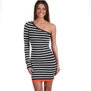 BCBG Striped Bandage Dress